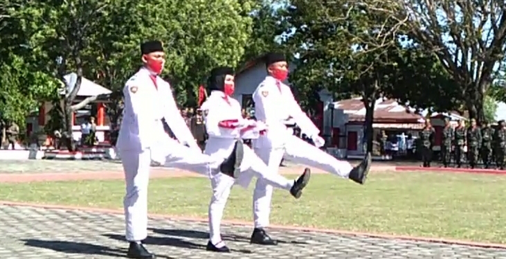 Ini yang Dirasakan Pembawa dan Pengibar Bendera HUT RI ke 75 di Jeneponto