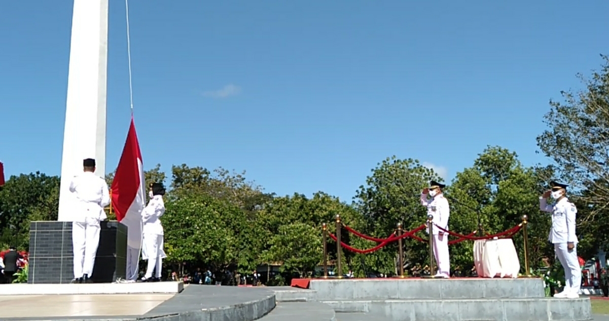 Ini yang Dirasakan Pembawa dan Pengibar Bendera HUT RI ke 75 di Jeneponto