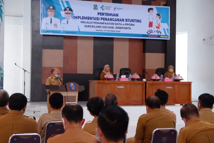 Percepat Penurunan Stunting, Bupati Jeneponto Tegaskan ini Kepada Kapus,Camat dan Kades
