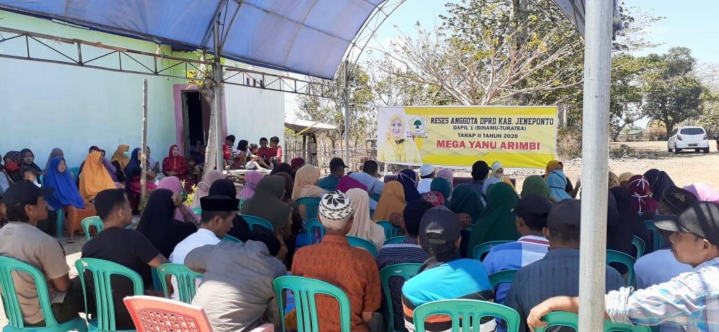 Anggota Fraksi Golkar DPRD Jeneponto, Mega Yanu Arimbi Gelar Reses di Desa Mangepong Turatea
