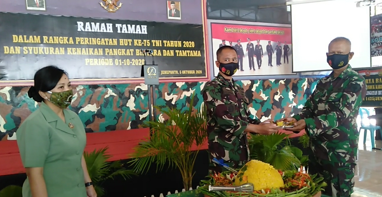 Bupati dan Unsur Forkopimda Ikut Peringati HUT ke 75 TNI di Kodim 1425 Jeneponto