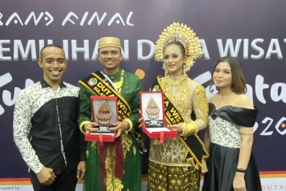Utusan Jeneponto Juara I Putra Pemilihan Duta Wisata Sulsel 2020