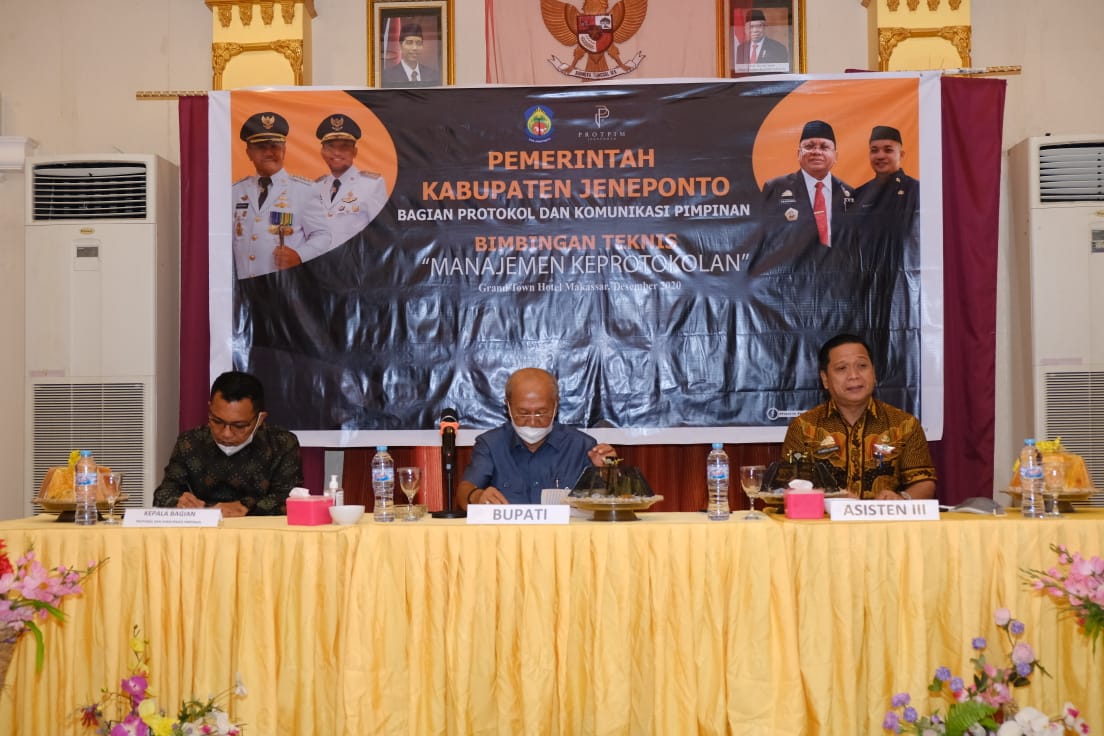 Buka Bimbingan Teknis Keprotokolan, Bupati Jeneponto Bilang ini