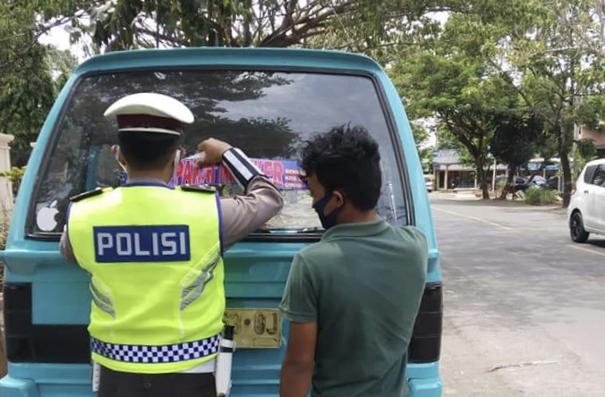 Satlantas Polres Jeneponto Terus Gelorakan Penerapan 3M