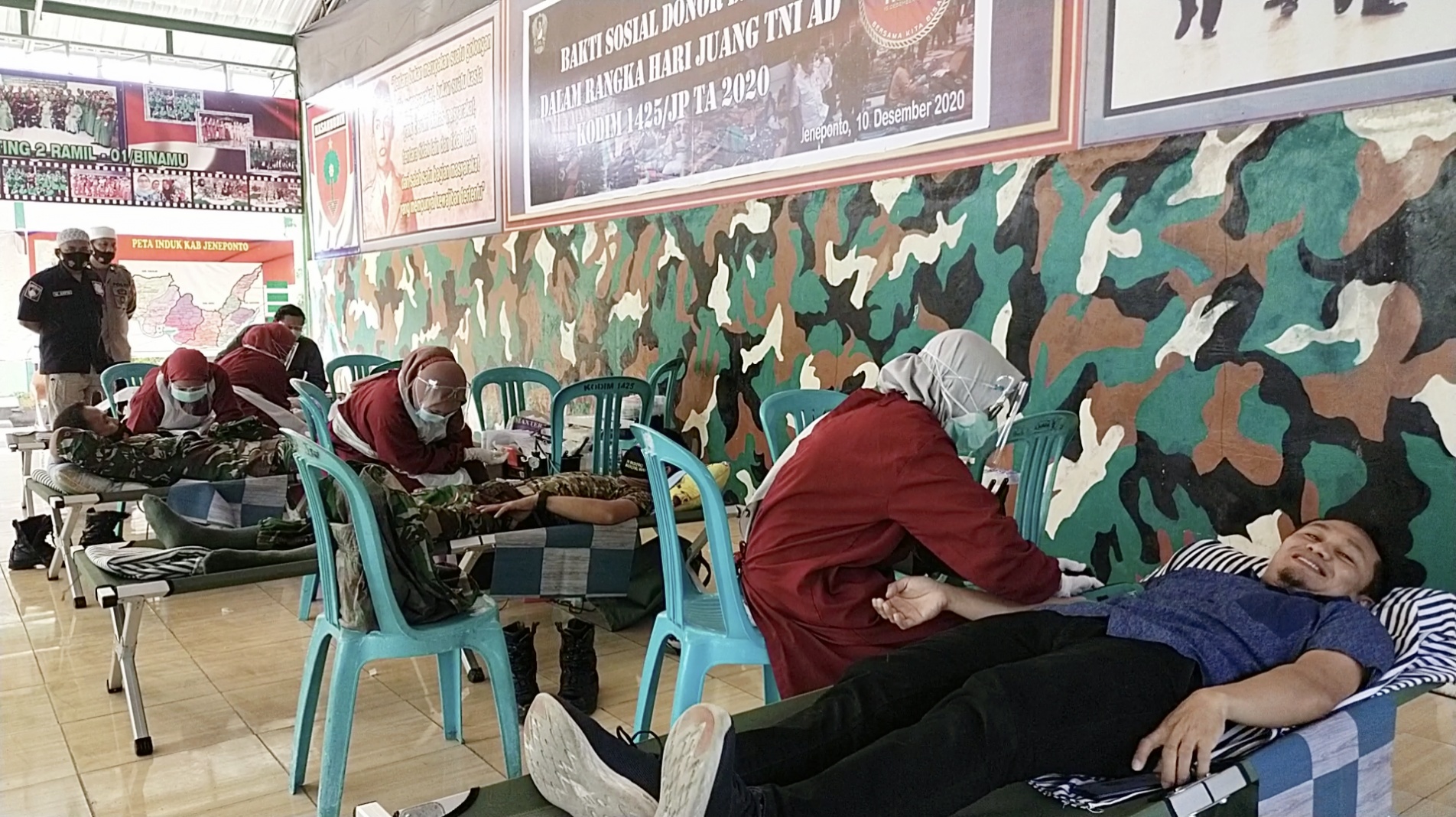 Hari Juang TNI AD, Kodim 1425 Jeneponto Tetap Laksanakan Bakti Sosial Donor Darah