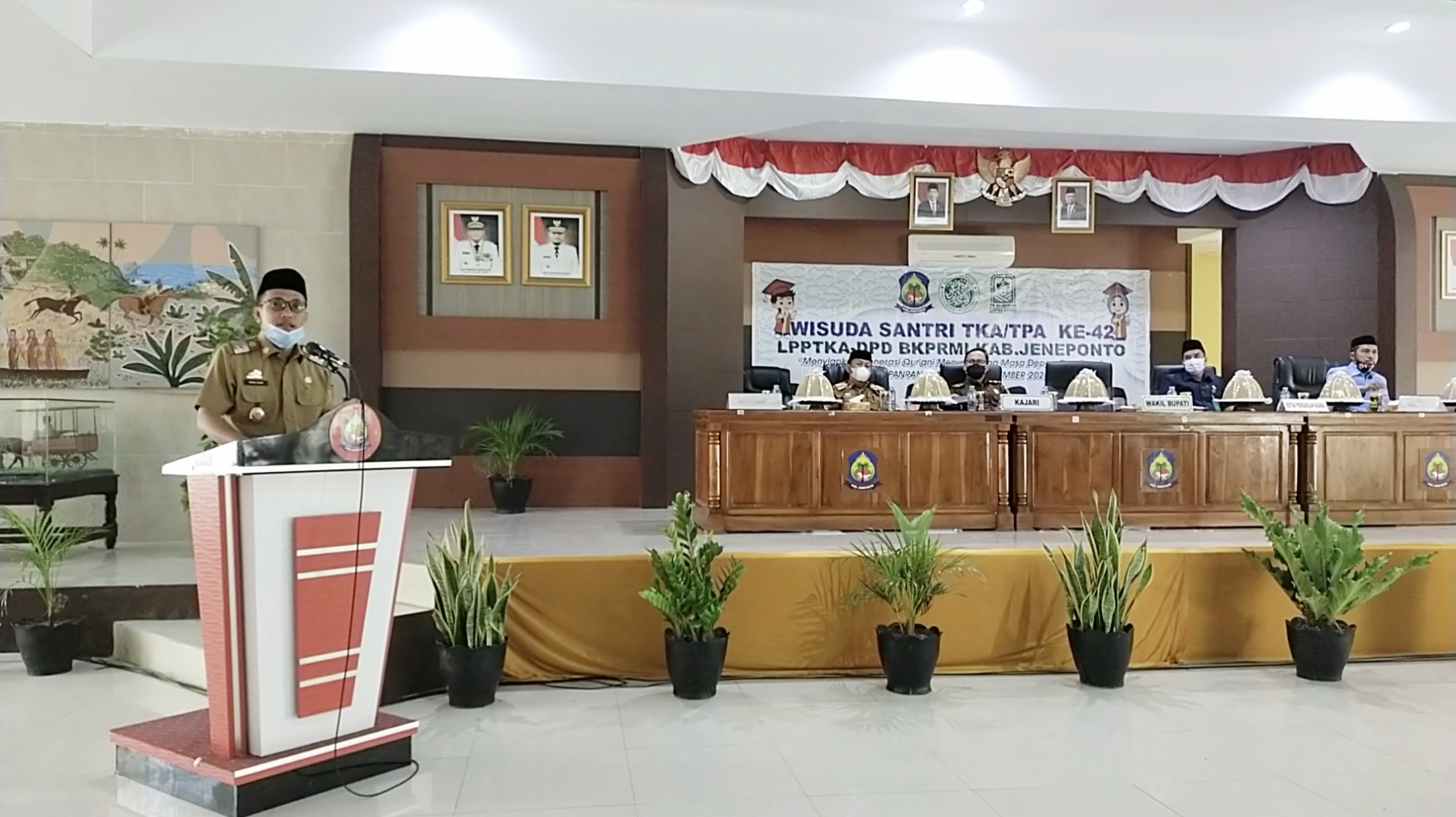LPPTKA - BKPRMI Bersama Bagian Kesra Setda Jeneponto Wisuda 1.539 Santri TKA TPA