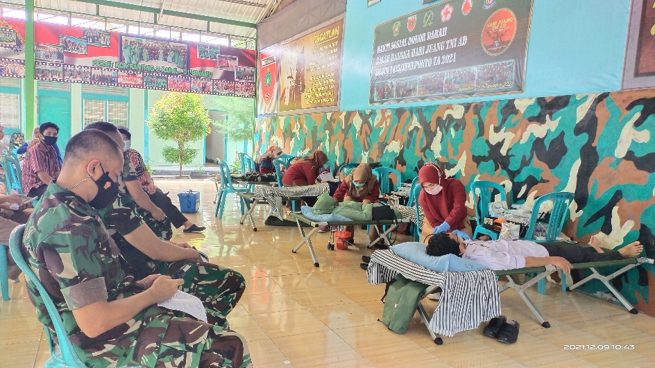 Gelar Donor Darah Hari Juang TNI AD 2021, ini Harapan Dandim 1425 Jeneponto