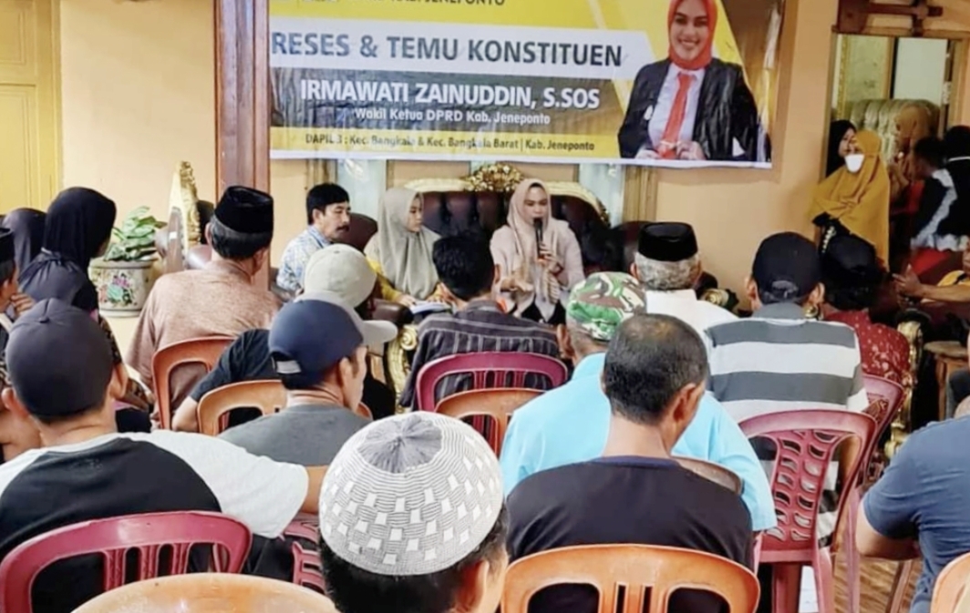 Wakil Ketua DPRD Jeneponto, Irmawati Temui Konstituen Serap Aspirasi