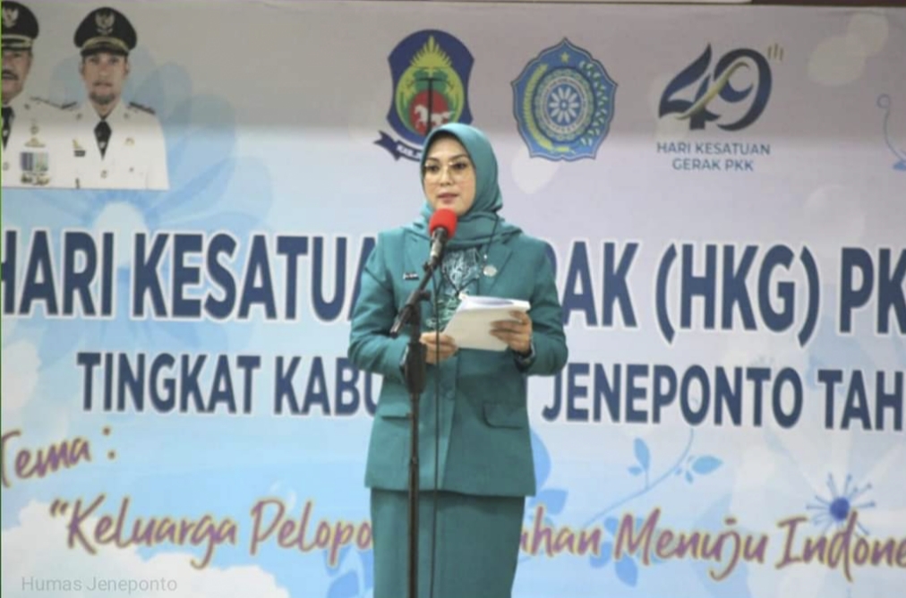 Bupati Jeneponto Hadiri Peringatan HKG ke-49, Ajak TP PKK Wujudkan Program Pemerintah