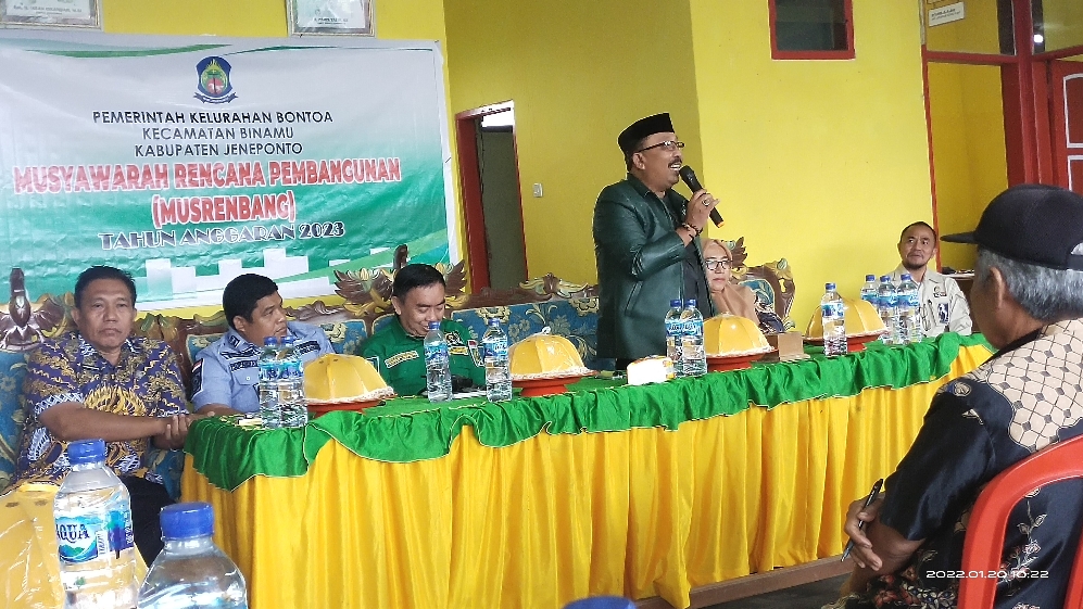 Musrenbang Kelurahan Bontoa Dihadiri Wakil Ketua dan Anggota DPRD Jeneponto
