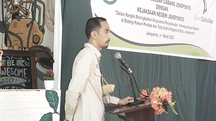 Bupati Jeneponto Hadiri Penandatanganan Kerjasama Kejari dengan Bank Sulselbar Cabang Jeneponto