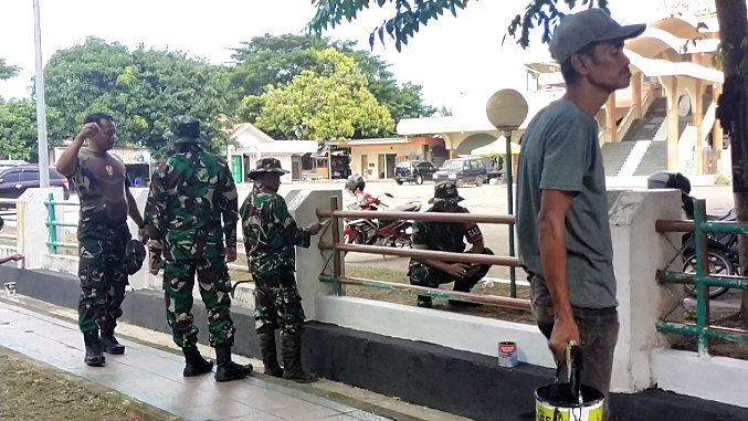 Jelang Bulan Ramadhan, Kodim 1425 Jeneponto Bersihkan Hingga Perbaiki Sarana dan Prasarana Masjid