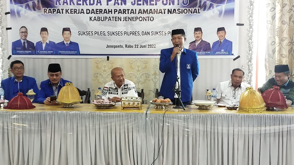 Bupati Buka Rakerda DPD PAN Jeneponto, Harap Ukir Sejarah