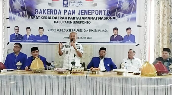 Bupati Buka Rakerda DPD PAN Jeneponto, Harap Ukir Sejarah Bupati