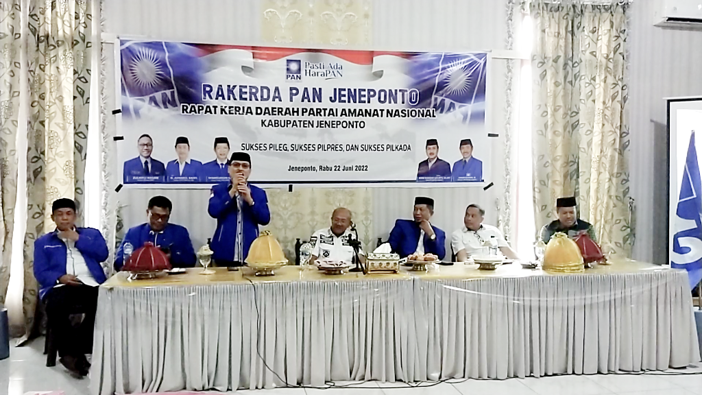 Bupati Buka Rakerda DPD PAN Jeneponto, Harap Ukir Sejarah