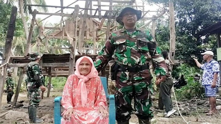 Wujudkan Mimpi Lansia 98 Tahun, Satgas TMMD 116 Kodim Jeneponto Bangun Rumah Kamange TMMD