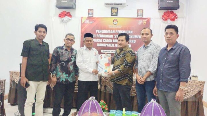 Berkas Perbaikan Dokumen Syarat Bacalon Anggota DPRD Jeneponto Partai Gerindra Memenuhi Syarat Berkas Perbaikan