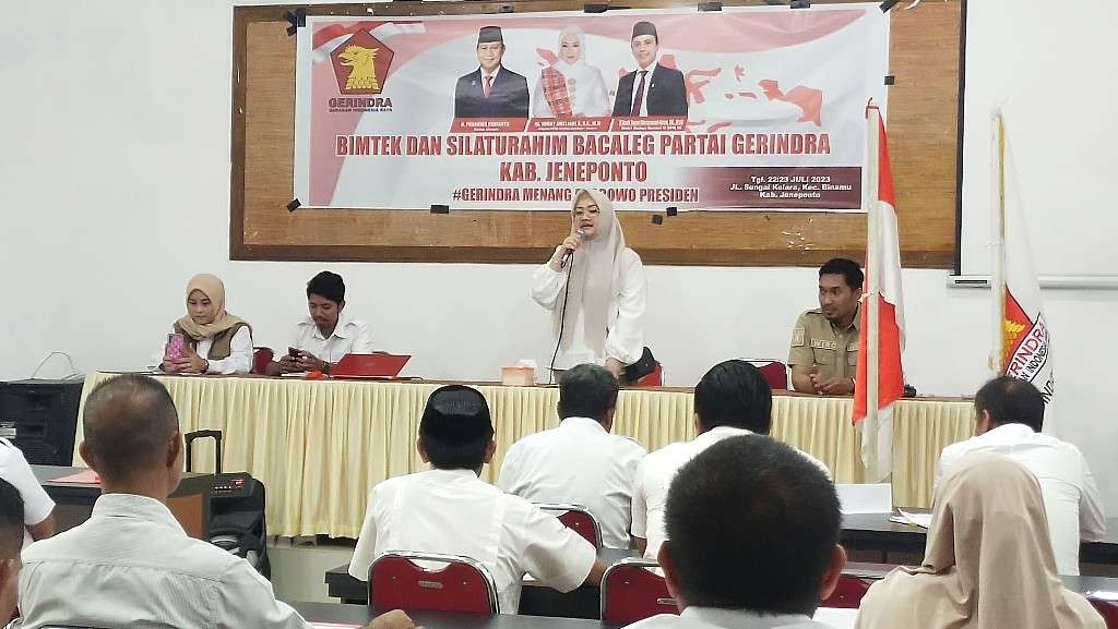 Hadapi Pemilu 2024, DPC Gerindra Jeneponto Gelar Bimtek Bacaleg