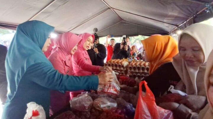 Ketua Bhayangkari Polda Sulsel, Pantau Pasar Murah di Jeneponto, Masyarakat Dapat Bantuan Gratis Ketua Bhayangkari