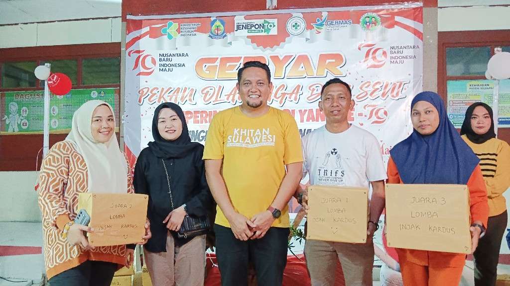 Semarak Peringatan HUT Ke-79 RI di Puskesmas Binamu Jeneponto
