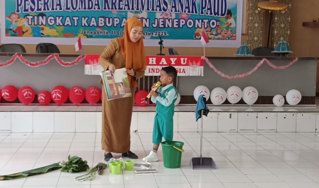 TK Negeri Pembina Kabupaten Ikut Meriahkan Gebyar Kreativitas Anak PAUD Tingkat Kabupaten Jeneponto