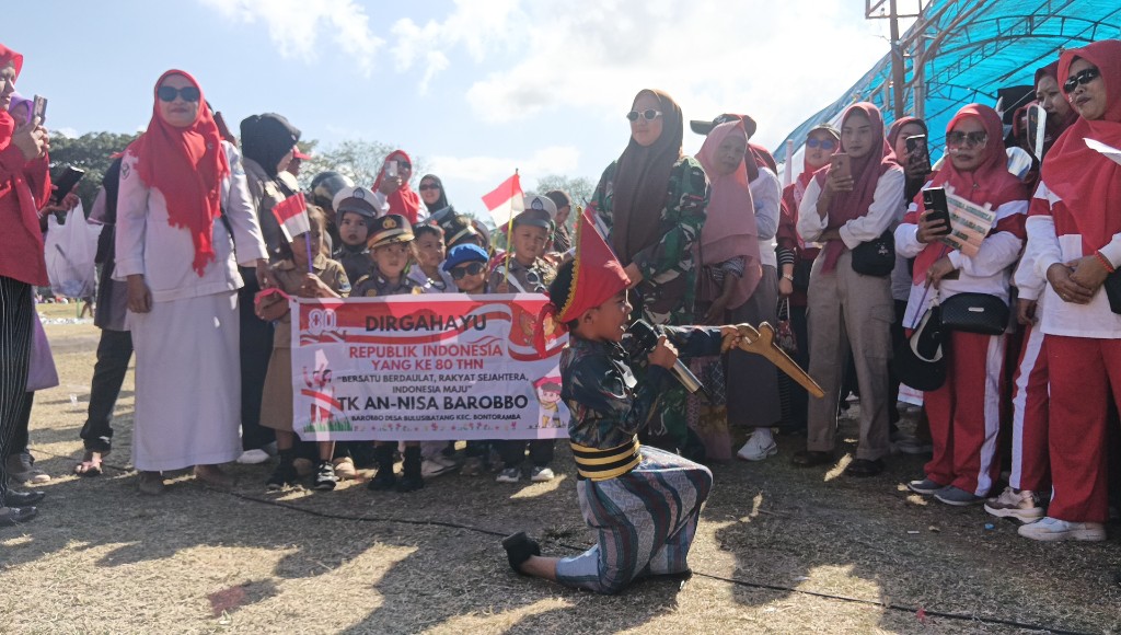 Serunya Murid PAUD Ikuti Karnaval Gebyar Kreativitas Anak di Jeneponto