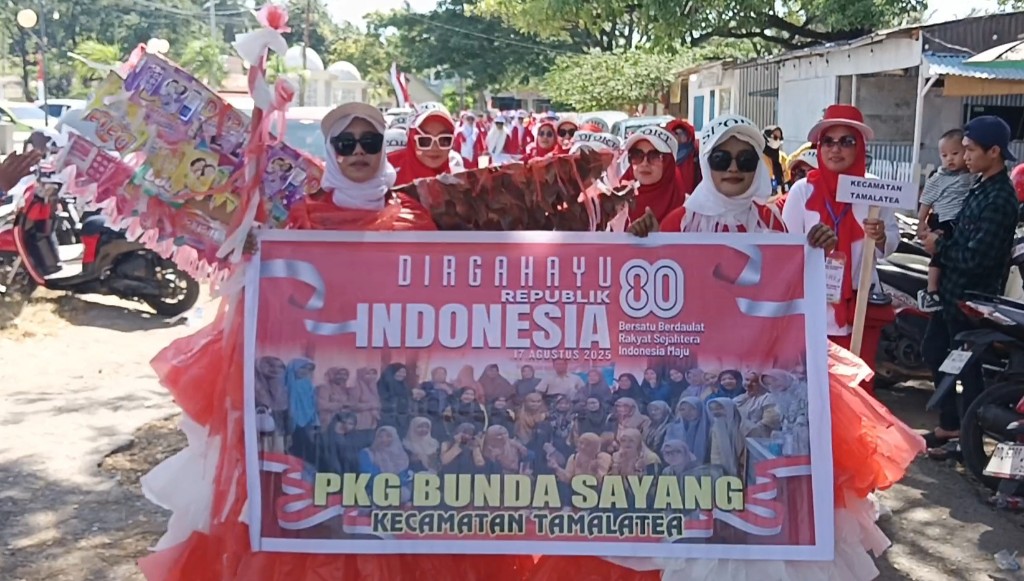 Semangat Guru Meriahkan HUT RI ke-80 Melalui Karnaval Gebyar Kreativitas Anak PAUD
