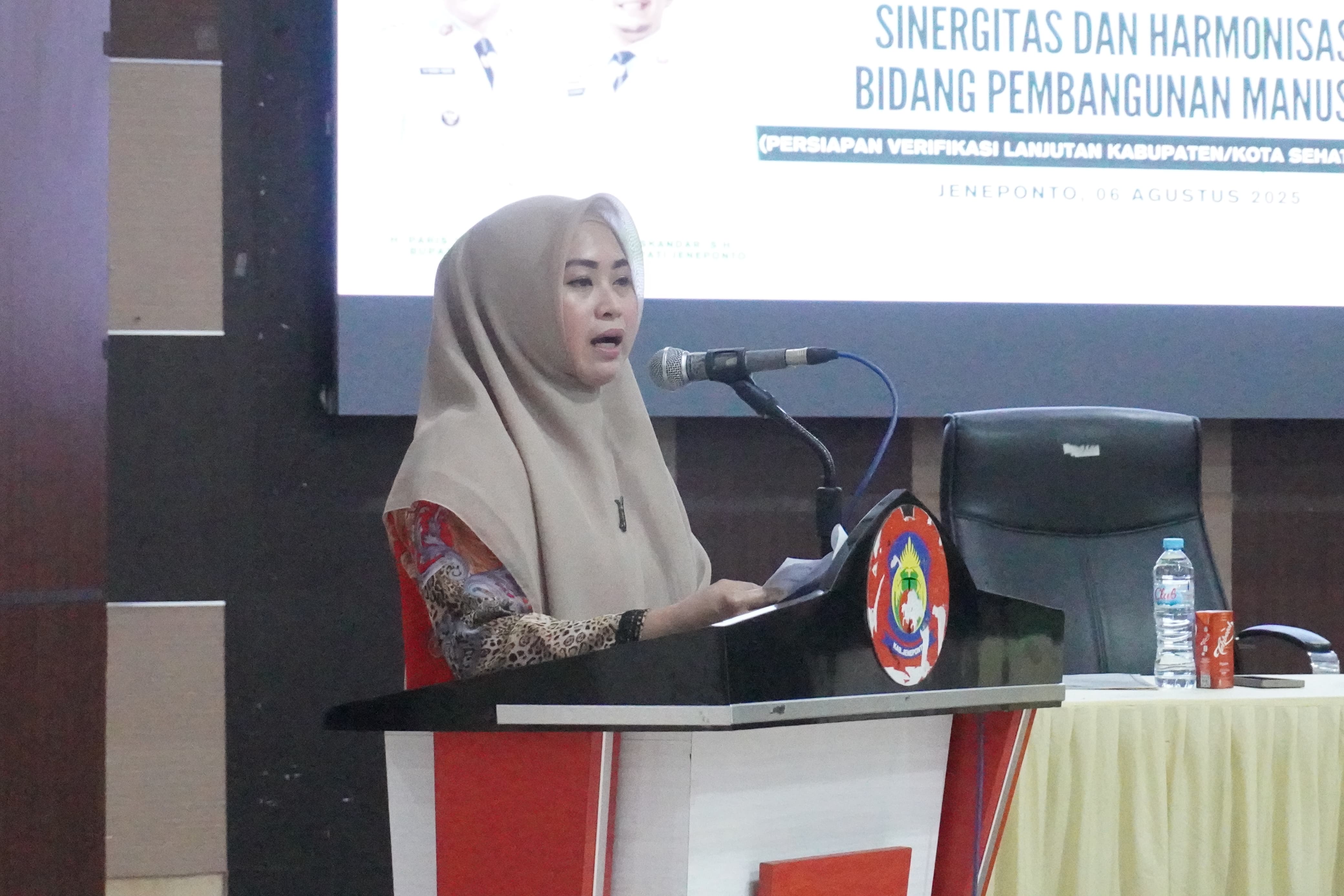 Hadapi Verifikasi Kabupaten Sehat 2025, Pemkab Jeneponto Gelar Rakor Sinergitas Pembangunan Manusia