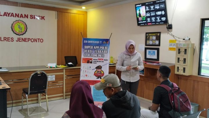 Wujudkan Layanan Publik Digital Presisi, Polres Jeneponto Sosialisasi Layanan SKCK Full Online Wujudkan Layanan