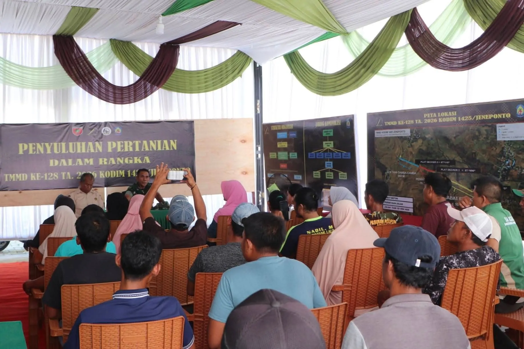 Satgas TMMD ke-128 Gandeng Dinas Pertanian Jeneponto, Bekali Petani Arpal Teknik Pertanian Modern