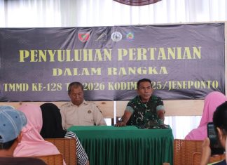 Satgas TMMD ke-128 Gandeng Dinas Pertanian Jeneponto, Bekali Petani Arpal Teknik Pertanian Modern Satgas TMMD ke-128